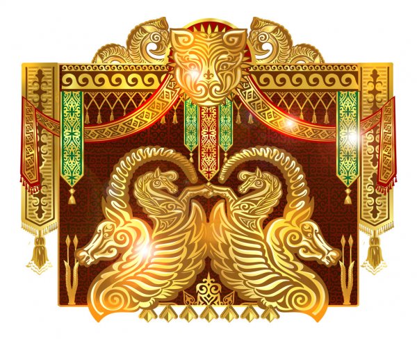 Золотой Алтын Адам — Cтоковый вектор #79860250