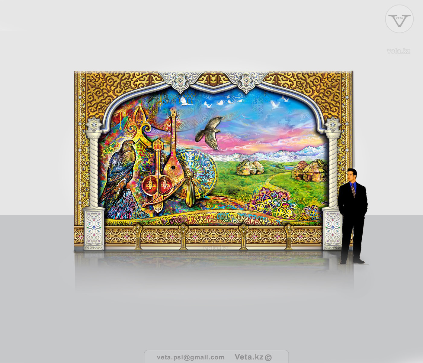 фреска в казахском стиле