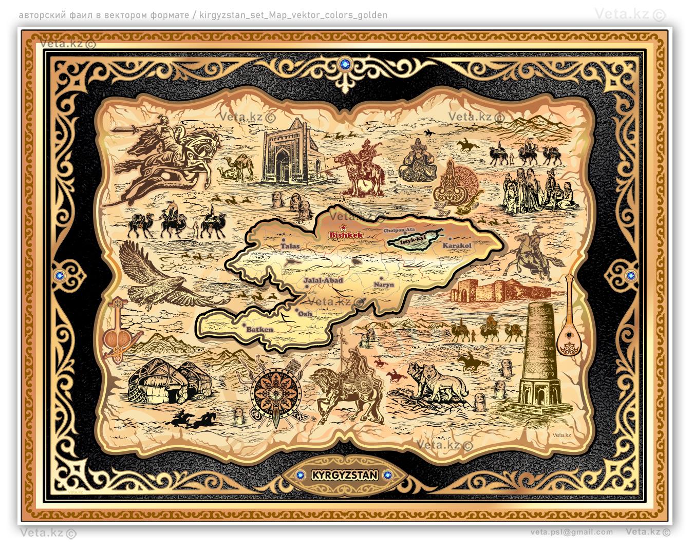 KYRGYZSTAN карта