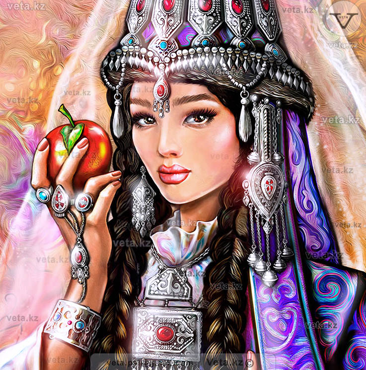 портрет казахская невеста